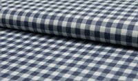 100% Cotton Poplin Denim Fabric Craft Material MEDIUM CHECK - DK JEANS